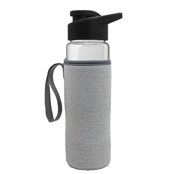 24 oz. Transparent Sports bottle with drink-thru lid  & Caddy... from ASI 40480 Koozie Group