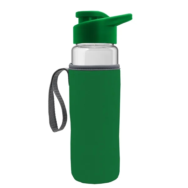 24 oz. Transparent Sports bottle with drink-thru lid  & Caddy... from ASI 40480 Koozie Group