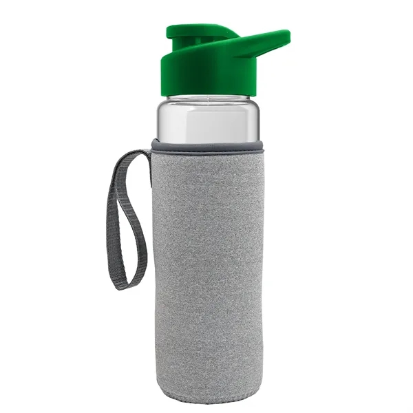 24 oz. Transparent Sports bottle with drink-thru lid  & Caddy... from ASI 40480 Koozie Group