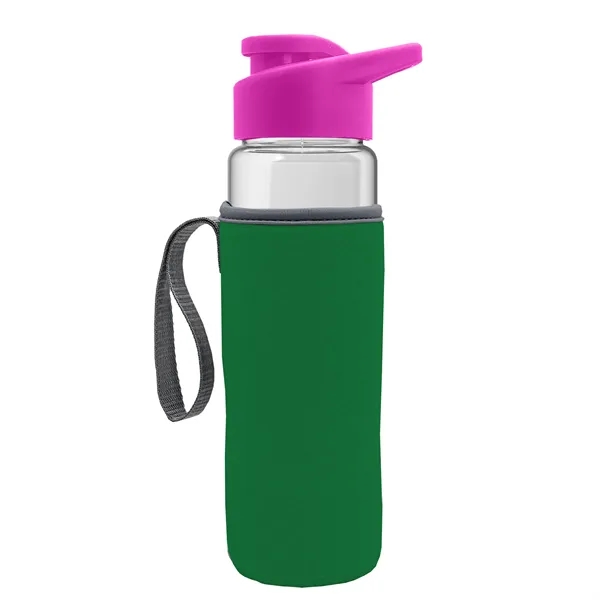 24 oz. Transparent Sports bottle with drink-thru lid  & Caddy... from ASI 40480 Koozie Group