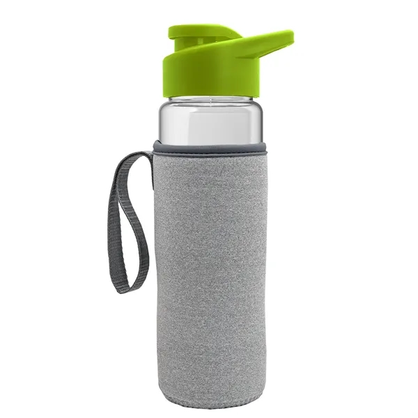24 oz. Transparent Sports bottle with drink-thru lid  & Caddy... from ASI 40480 Koozie Group