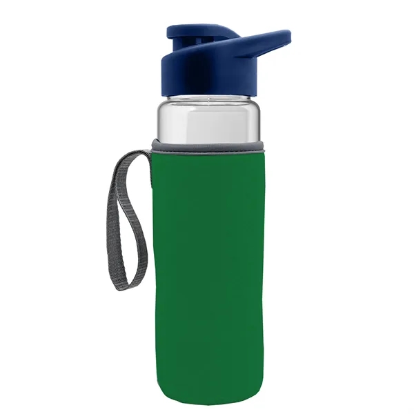 24 oz. Transparent Sports bottle with drink-thru lid  & Caddy... from ASI 40480 Koozie Group