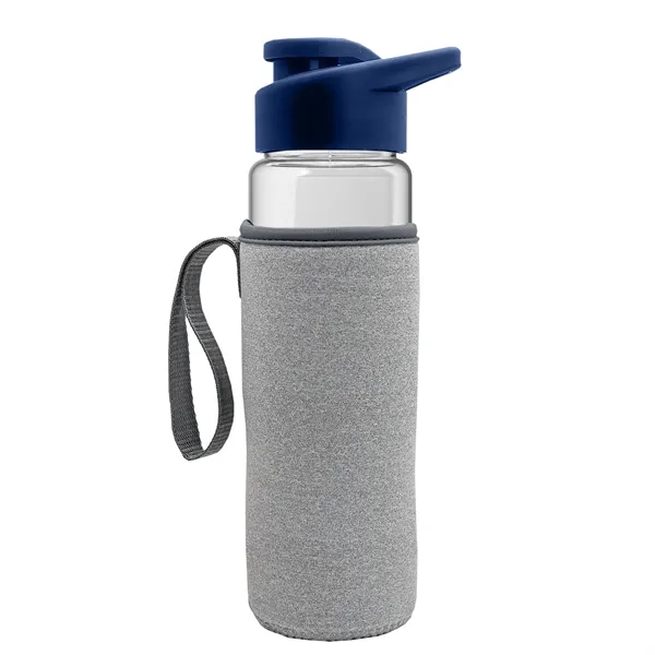 24 oz. Transparent Sports bottle with drink-thru lid  & Caddy... from ASI 40480 Koozie Group