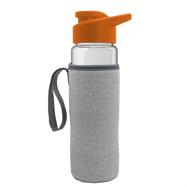 24 oz. Transparent Sports bottle with drink-thru lid  & Caddy... from ASI 40480 Koozie Group