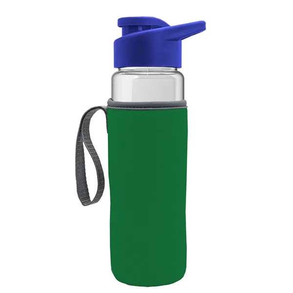 24 oz. Transparent Sports bottle with drink-thru lid  & Caddy... from ASI 40480 Koozie Group
