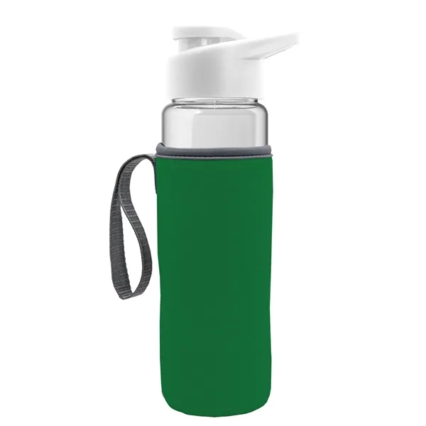 24 oz. Transparent Sports bottle with drink-thru lid  & Caddy... from ASI 40480 Koozie Group