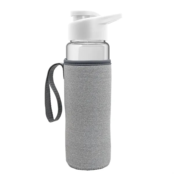 24 oz. Transparent Sports bottle with drink-thru lid  & Caddy... from ASI 40480 Koozie Group