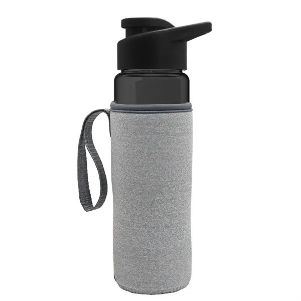 24 oz. Transparent Sports bottle with drink-thru lid  & Caddy... from ASI 40480 Koozie Group