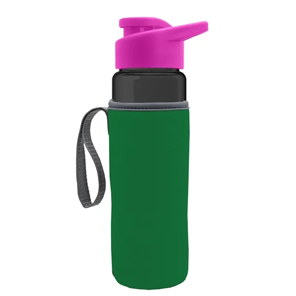 24 oz. Transparent Sports bottle with drink-thru lid  & Caddy... from ASI 40480 Koozie Group