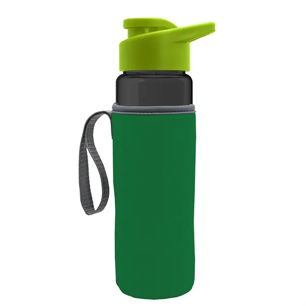 24 oz. Transparent Sports bottle with drink-thru lid  & Caddy... from ASI 40480 Koozie Group
