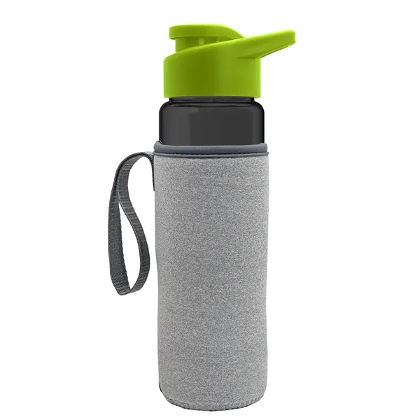 24 oz. Transparent Sports bottle with drink-thru lid  & Caddy... from ASI 40480 Koozie Group