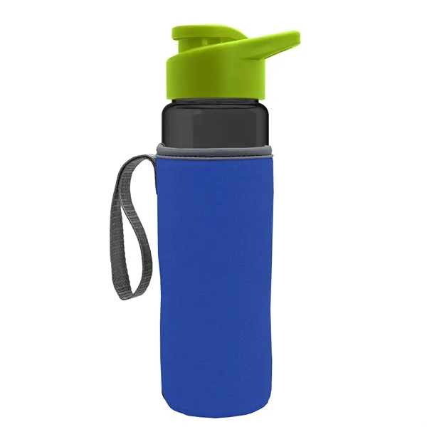 24 oz. Transparent Sports bottle with drink-thru lid  & Caddy... from ASI 40480 Koozie Group