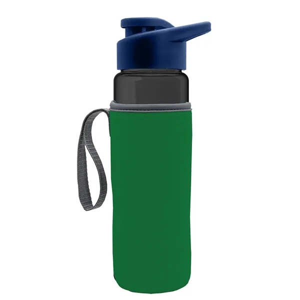 24 oz. Transparent Sports bottle with drink-thru lid  & Caddy... from ASI 40480 Koozie Group