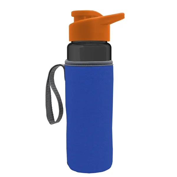 24 oz. Transparent Sports bottle with drink-thru lid  & Caddy... from ASI 40480 Koozie Group