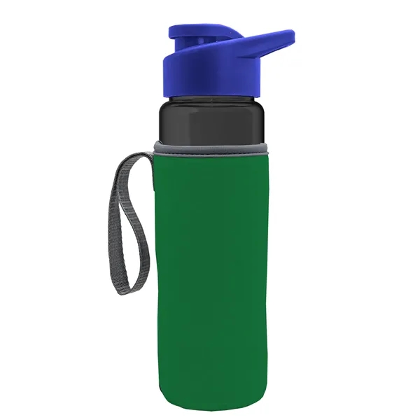 24 oz. Transparent Sports bottle with drink-thru lid  & Caddy... from ASI 40480 Koozie Group