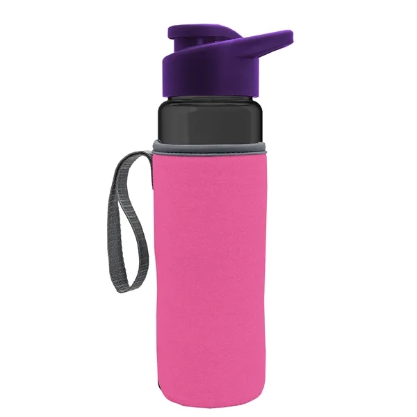 24 oz. Transparent Sports bottle with drink-thru lid  & Caddy... from ASI 40480 Koozie Group