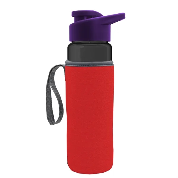 24 oz. Transparent Sports bottle with drink-thru lid  & Caddy... from ASI 40480 Koozie Group