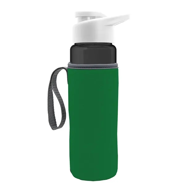 24 oz. Transparent Sports bottle with drink-thru lid  & Caddy... from ASI 40480 Koozie Group