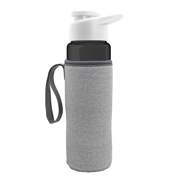 24 oz. Transparent Sports bottle with drink-thru lid  & Caddy... from ASI 40480 Koozie Group
