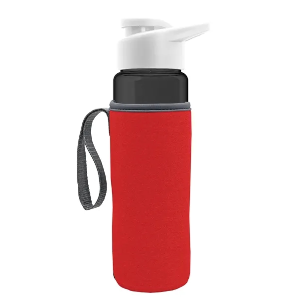 24 oz. Transparent Sports bottle with drink-thru lid  & Caddy... from ASI 40480 Koozie Group