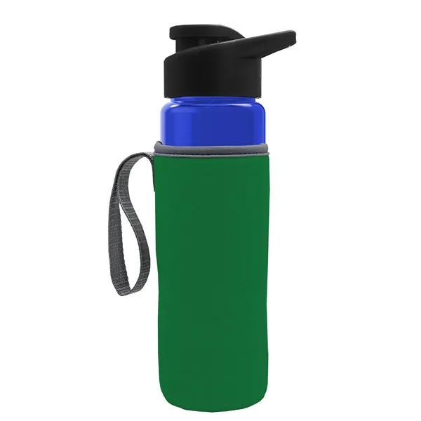 24 oz. Transparent Sports bottle with drink-thru lid  & Caddy... from ASI 40480 Koozie Group