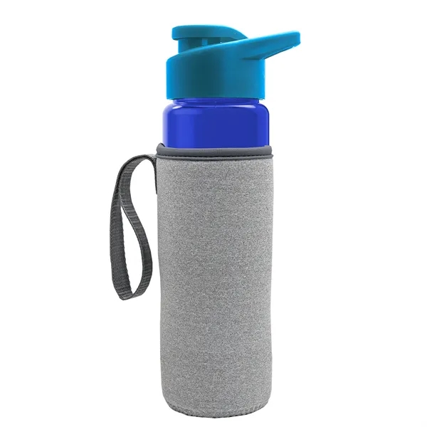 24 oz. Transparent Sports bottle with drink-thru lid  & Caddy... from ASI 40480 Koozie Group