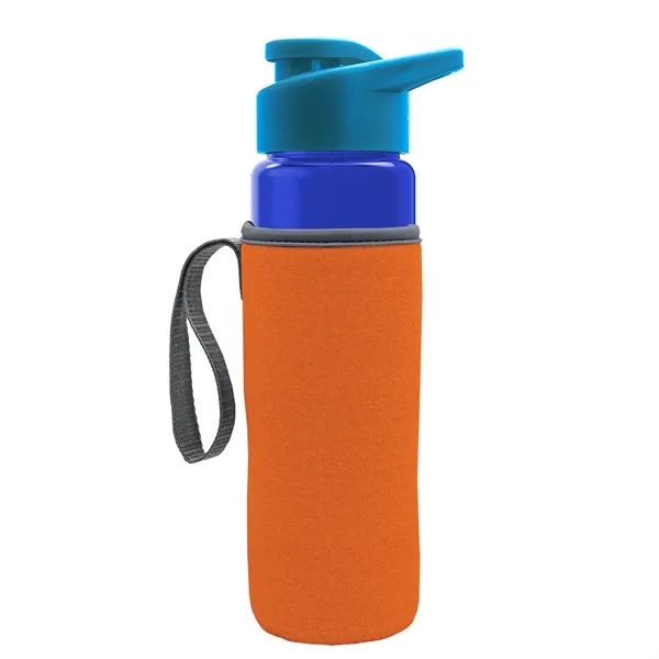 24 oz. Transparent Sports bottle with drink-thru lid  & Caddy... from ASI 40480 Koozie Group