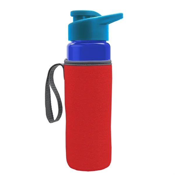 24 oz. Transparent Sports bottle with drink-thru lid  & Caddy... from ASI 40480 Koozie Group