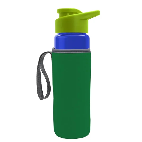 24 oz. Transparent Sports bottle with drink-thru lid  & Caddy... from ASI 40480 Koozie Group