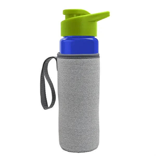 24 oz. Transparent Sports bottle with drink-thru lid  & Caddy... from ASI 40480 Koozie Group