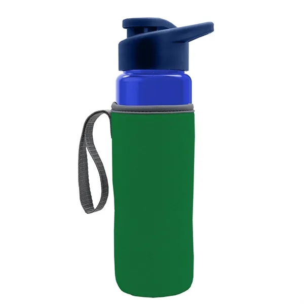 24 oz. Transparent Sports bottle with drink-thru lid  & Caddy... from ASI 40480 Koozie Group