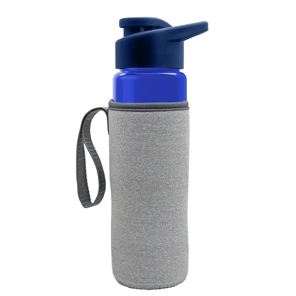 24 oz. Transparent Sports bottle with drink-thru lid  & Caddy... from ASI 40480 Koozie Group