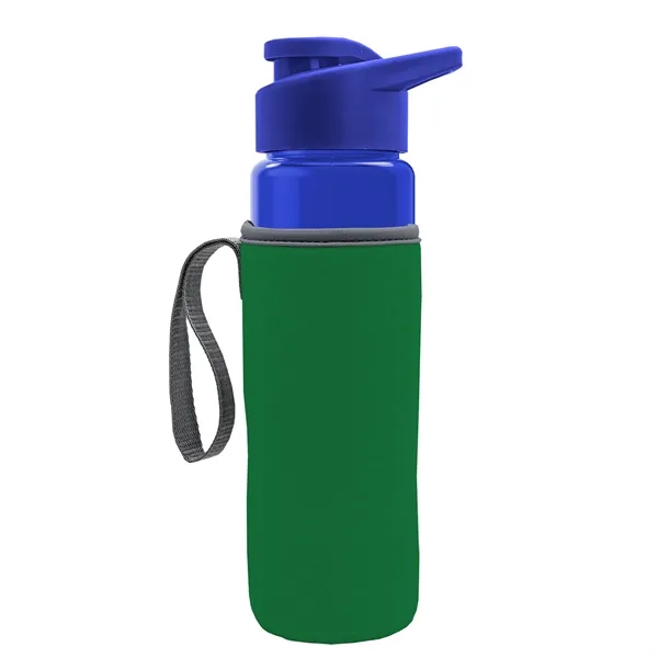 24 oz. Transparent Sports bottle with drink-thru lid  & Caddy... from ASI 40480 Koozie Group