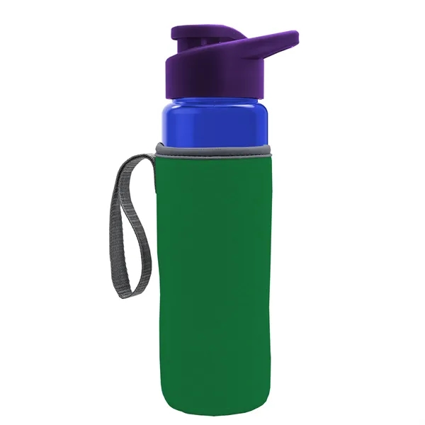 24 oz. Transparent Sports bottle with drink-thru lid  & Caddy... from ASI 40480 Koozie Group