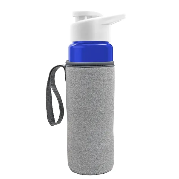 24 oz. Transparent Sports bottle with drink-thru lid  & Caddy... from ASI 40480 Koozie Group