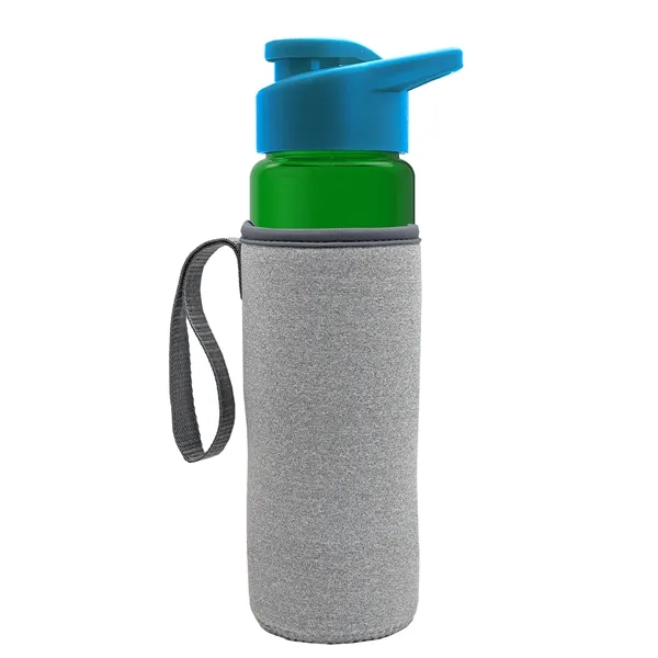 24 oz. Transparent Sports bottle with drink-thru lid  & Caddy... from ASI 40480 Koozie Group