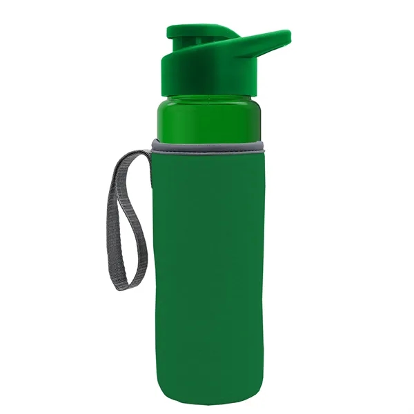 24 oz. Transparent Sports bottle with drink-thru lid  & Caddy... from ASI 40480 Koozie Group
