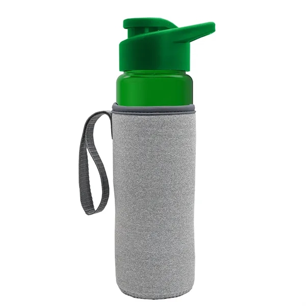 24 oz. Transparent Sports bottle with drink-thru lid  & Caddy... from ASI 40480 Koozie Group