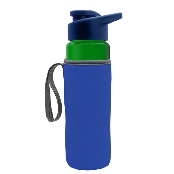 24 oz. Transparent Sports bottle with drink-thru lid  & Caddy... from ASI 40480 Koozie Group