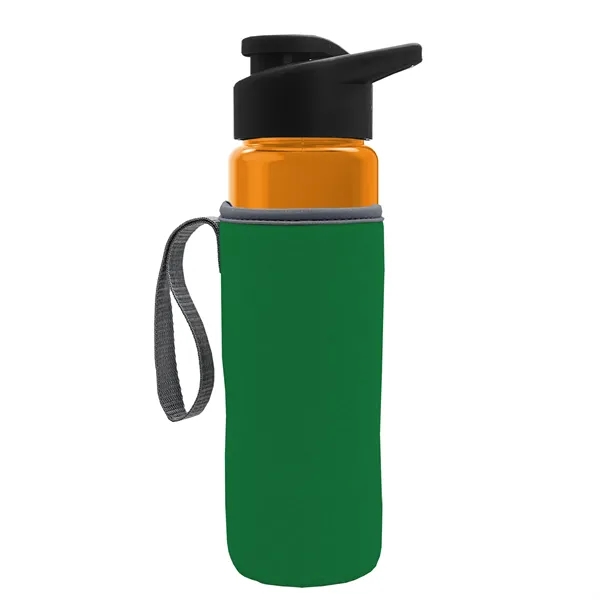 24 oz. Transparent Sports bottle with drink-thru lid  & Caddy... from ASI 40480 Koozie Group