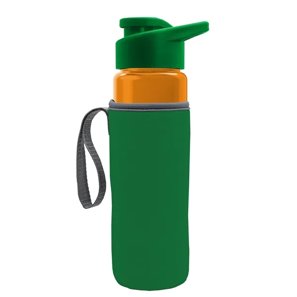 24 oz. Transparent Sports bottle with drink-thru lid  & Caddy... from ASI 40480 Koozie Group