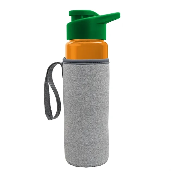 24 oz. Transparent Sports bottle with drink-thru lid  & Caddy... from ASI 40480 Koozie Group