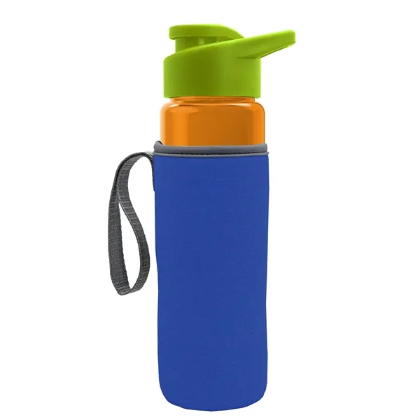 24 oz. Transparent Sports bottle with drink-thru lid  & Caddy... from ASI 40480 Koozie Group