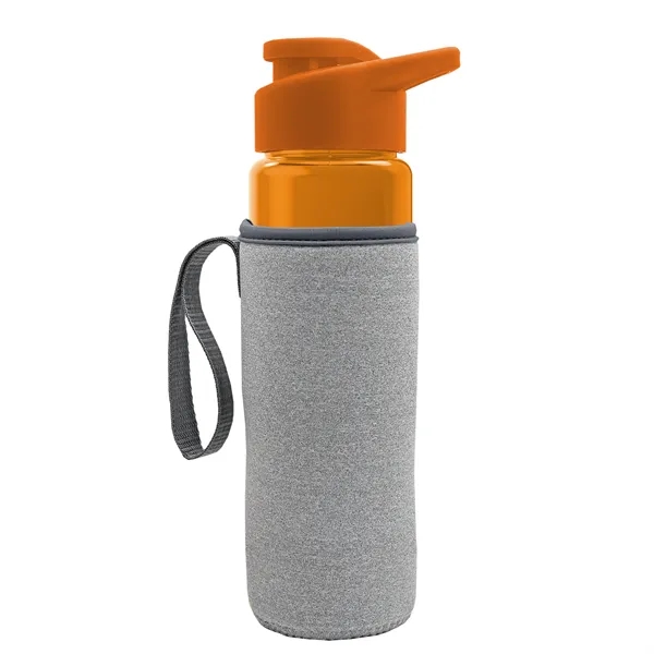 24 oz. Transparent Sports bottle with drink-thru lid  & Caddy... from ASI 40480 Koozie Group