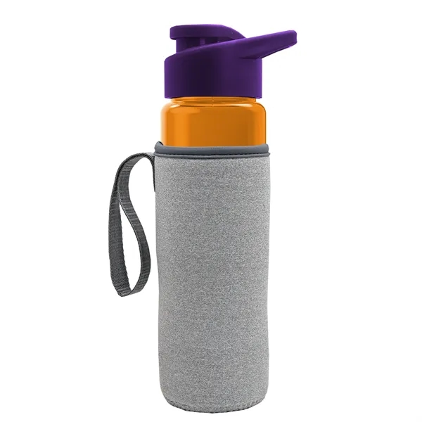 24 oz. Transparent Sports bottle with drink-thru lid  & Caddy... from ASI 40480 Koozie Group