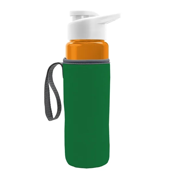24 oz. Transparent Sports bottle with drink-thru lid  & Caddy... from ASI 40480 Koozie Group