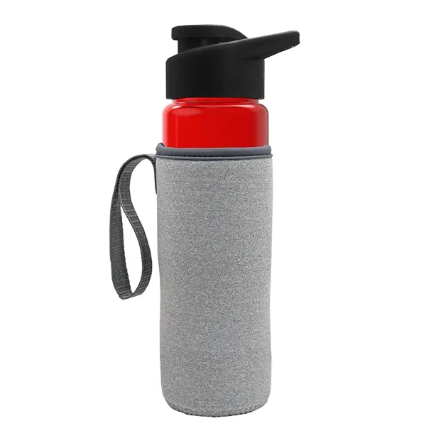 24 oz. Transparent Sports bottle with drink-thru lid  & Caddy... from ASI 40480 Koozie Group