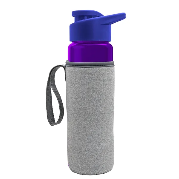 24 oz. Transparent Sports bottle with drink-thru lid  & Caddy... from ASI 40480 Koozie Group