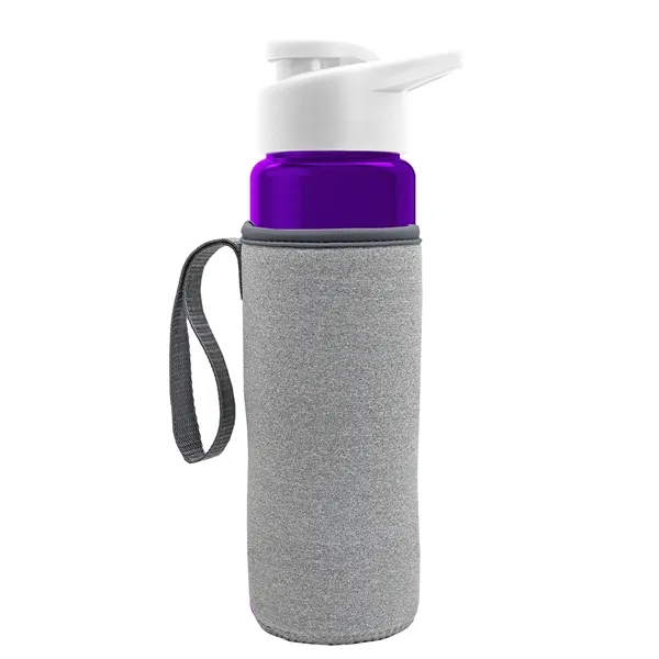 24 oz. Transparent Sports bottle with drink-thru lid  & Caddy... from ASI 40480 Koozie Group