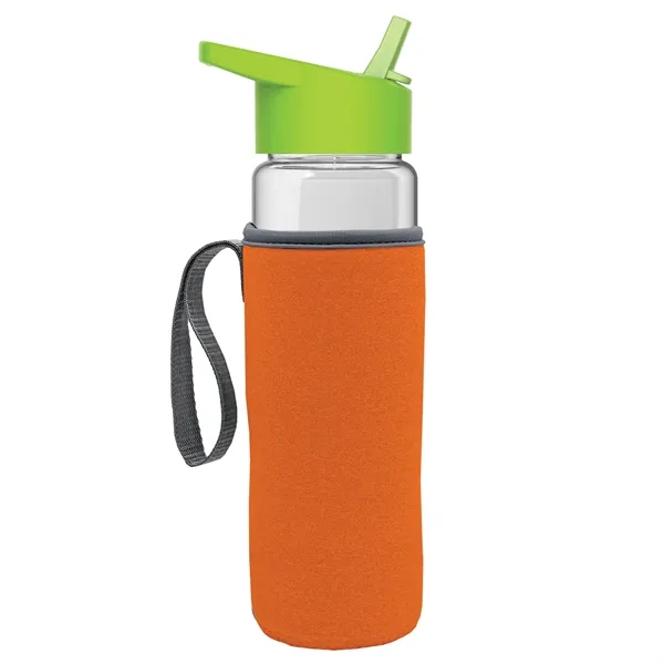 24 Oz Bottle- Flip Straw Lid & Insulator Caddy... from ASI 40480 Koozie Group